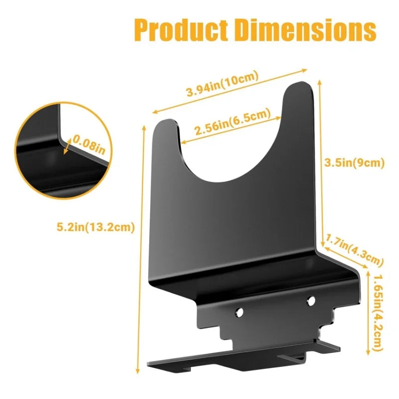 Wall-Mounted Angle Grinder Holder with Cable Hook