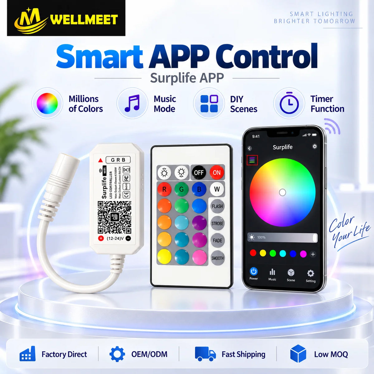 WLAN/Bluetooth-LED-Streifencontroller - RGB/RGBW