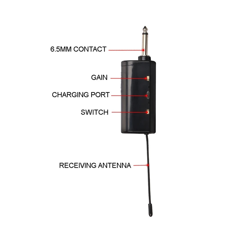 Microfone de lapela sem fios com auricular para ensino