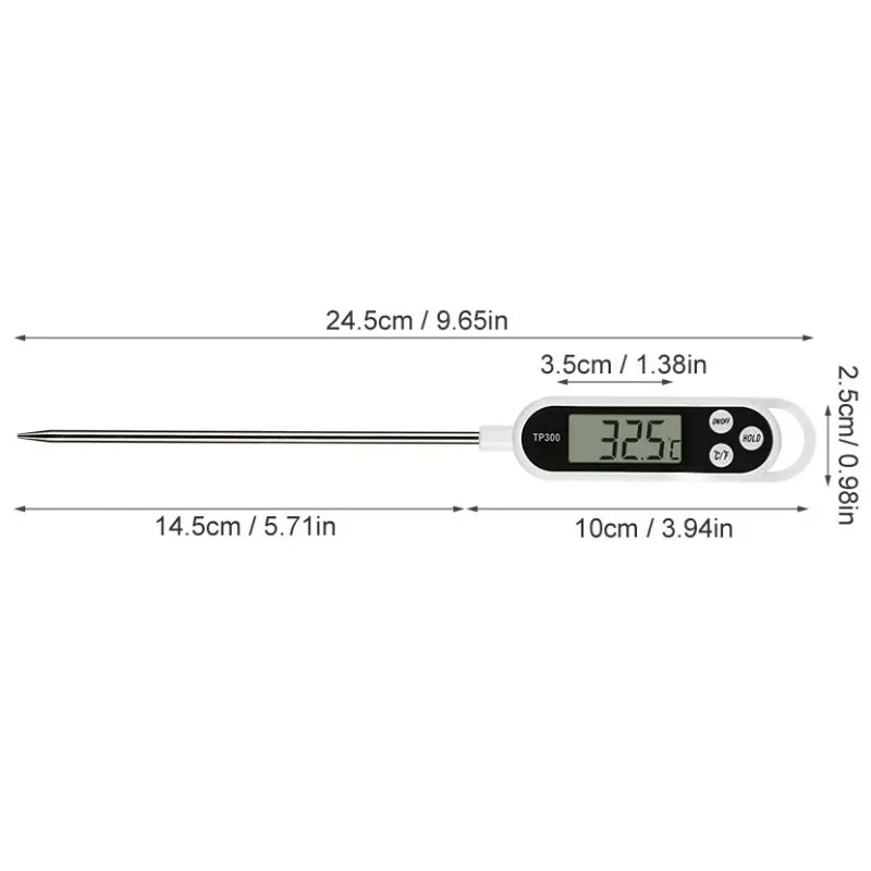Food Thermometer TP300 Digital Kitchen Water Oil Thermometer for Meat Cooking Food Probe BBQ Electronic Oven Kitchen Tools 
