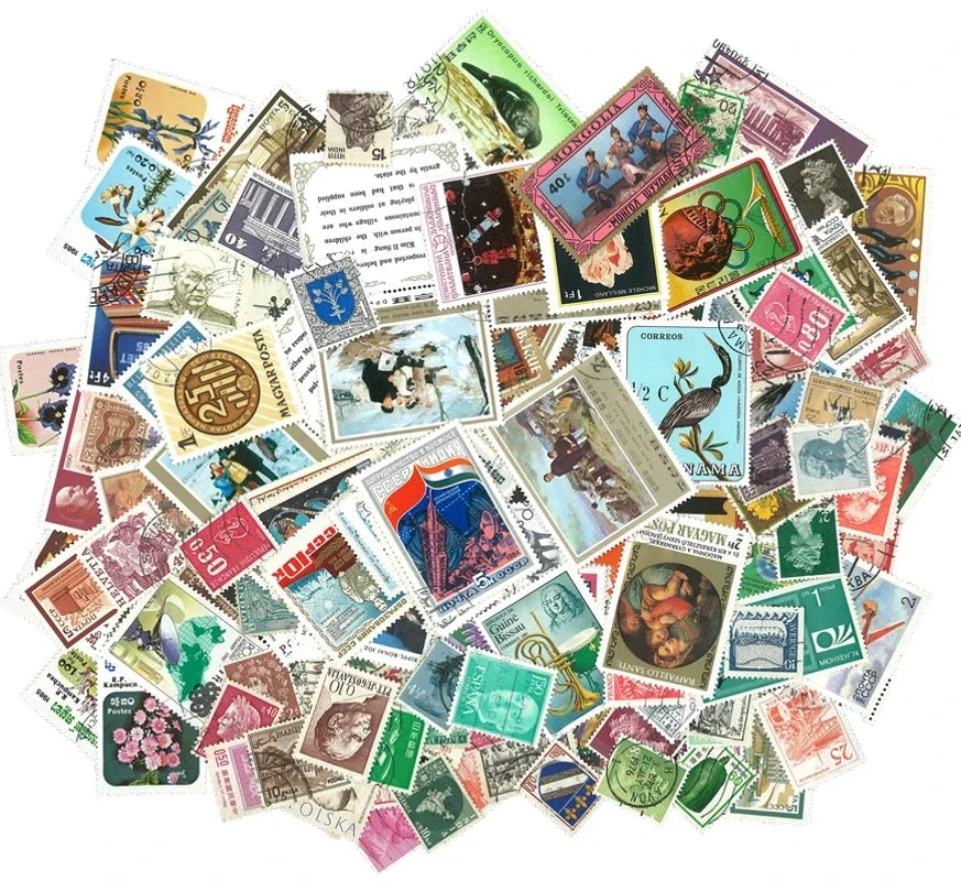 100 Used Worldwide Postage Stamps for Collecting