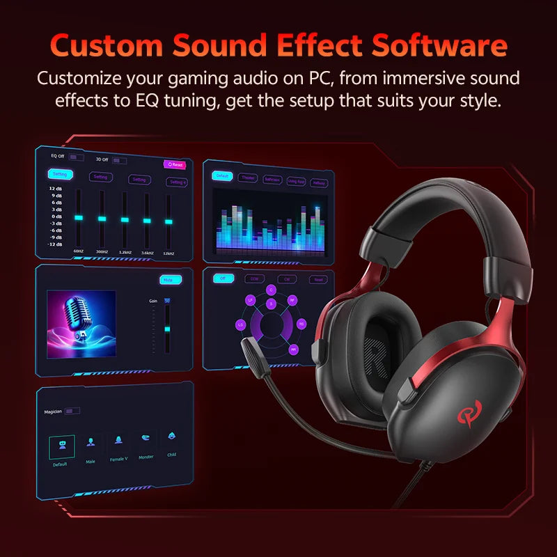 QCY VN200 Pro Bedrade Gaming Headset met 7.1 Geluid & Microfoon