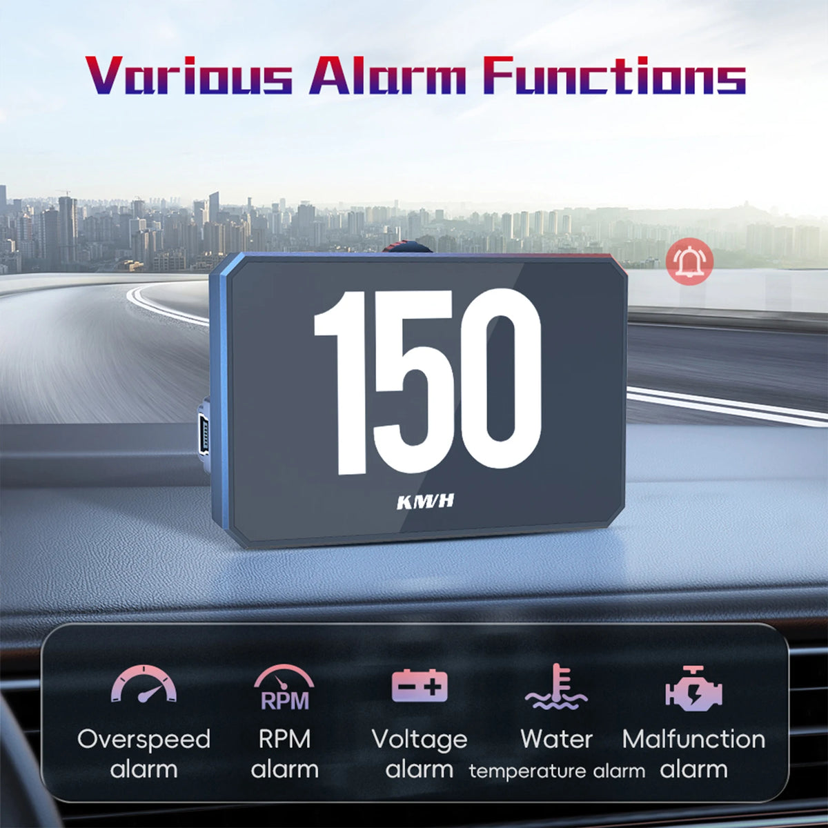 P16 OBDII Digital Vehicle Dashboard Display