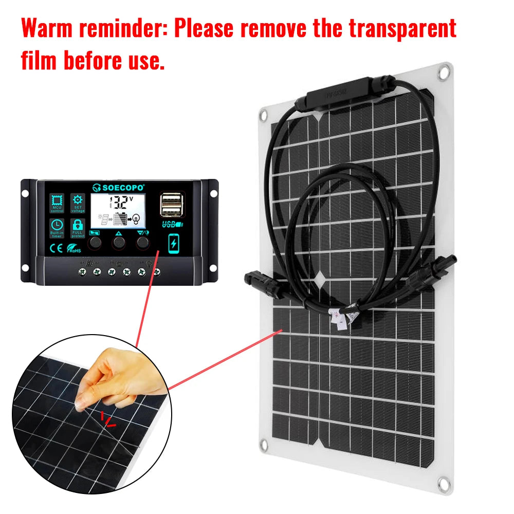 Complete Solar Kit with 800W Pure Sine Inverter & 20W Panel