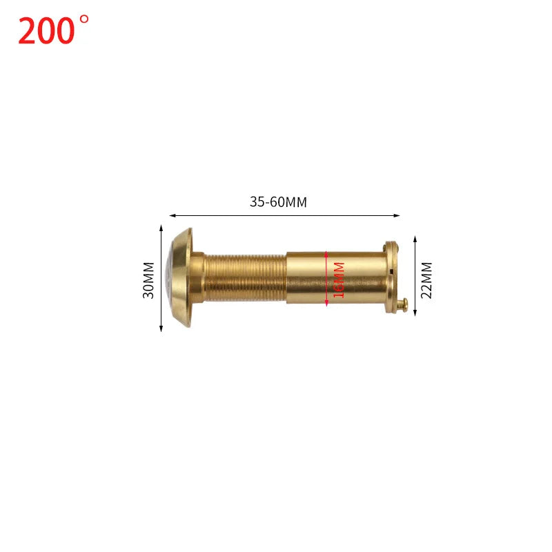 Brass Door Viewer with Privacy Cover
