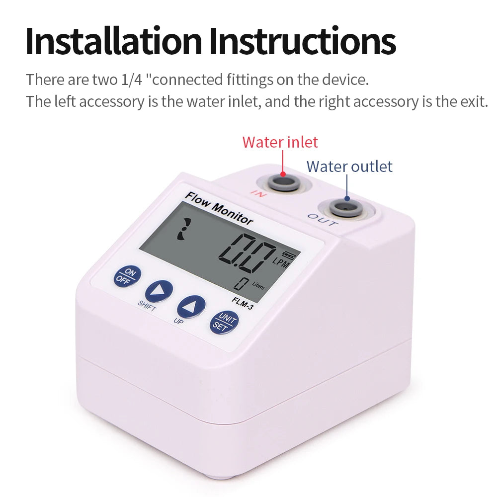 FLM-3 Water Filter Flow Meter with Alarm