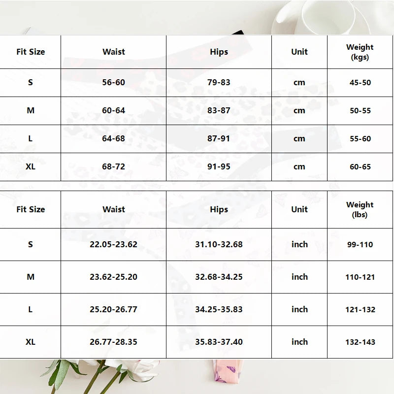 Stretchstrings voor dames met print - 4 stuks