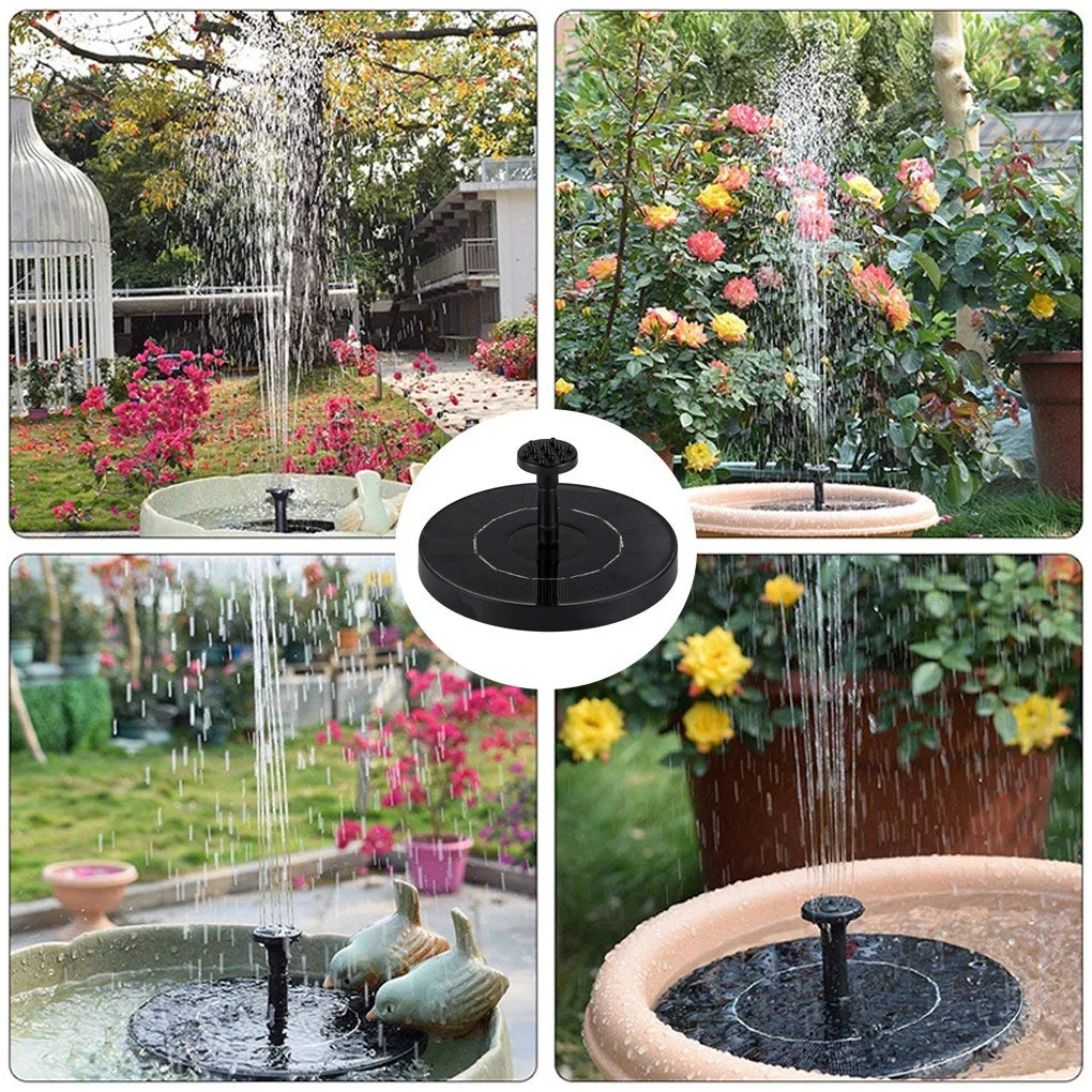 New Mini Solar Water Fountain Pool Pond Waterfall Fountain Garden Supplies Decoration Outdoor Solar Powered Fountain Bird Baths 