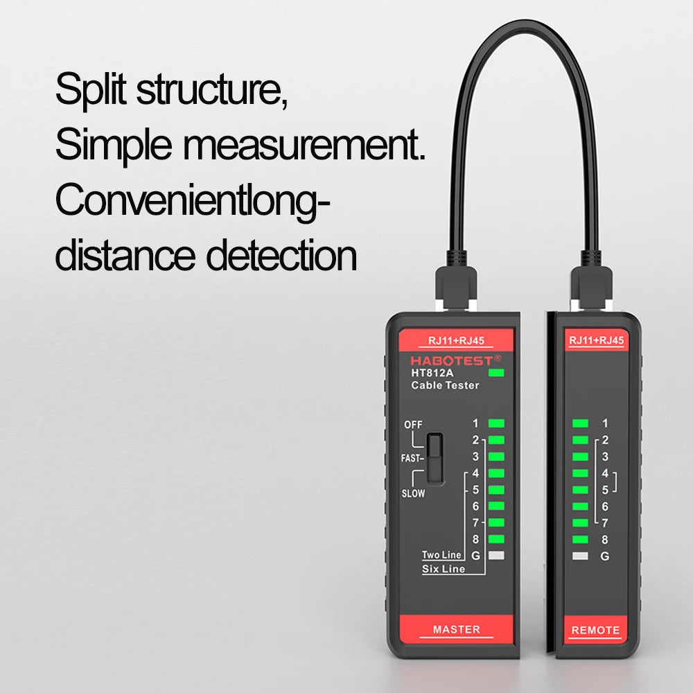 HT812A RJ45 and RJ11 Cable Tester