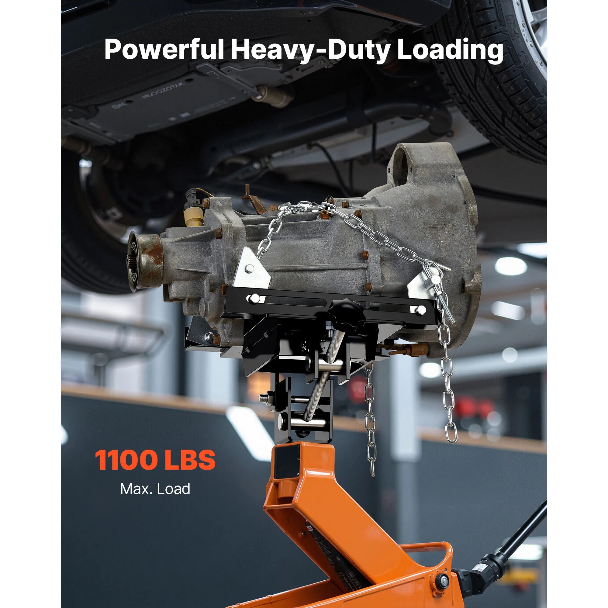 SucceBuy Transmission Jack Adapter 1100 lbs / 0.5 Ton Load Capacity Automotive Transmission Lift Adapter for Garage Repair Shop