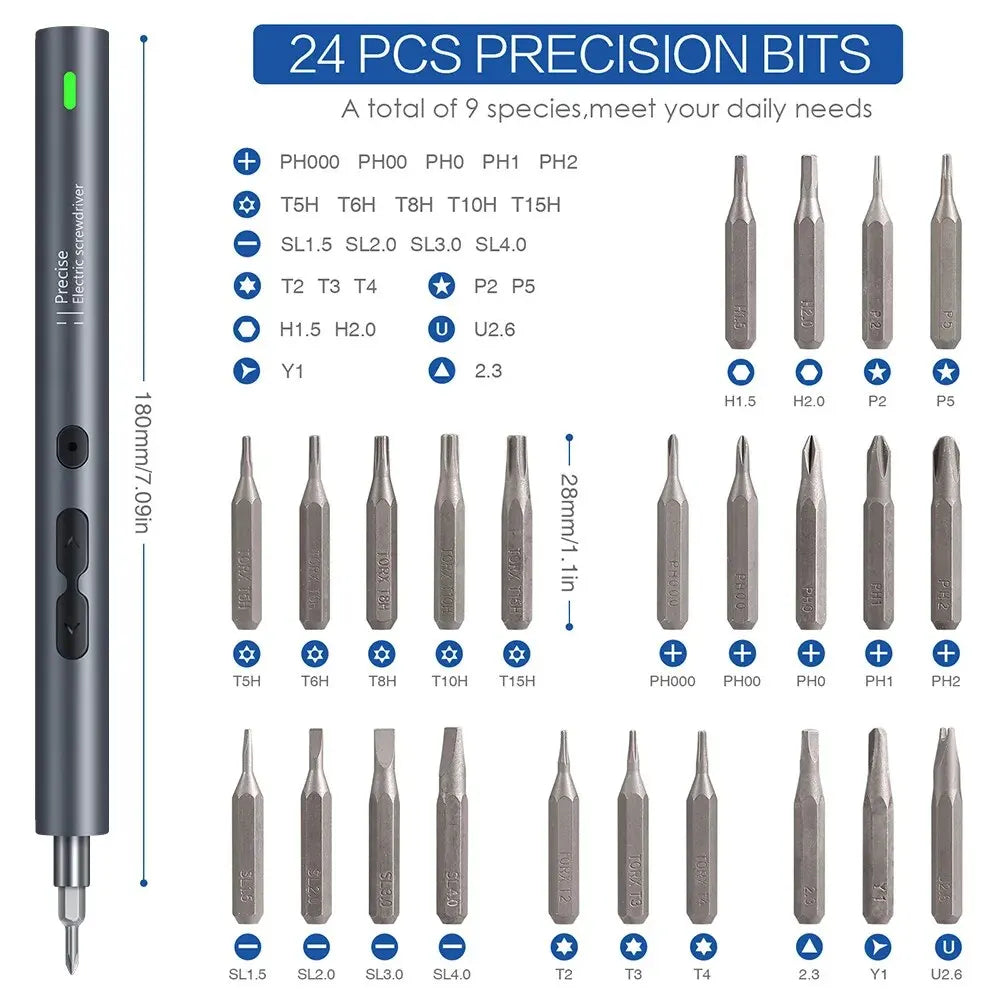 Rechargeable Precision Screwdriver - Kit Options