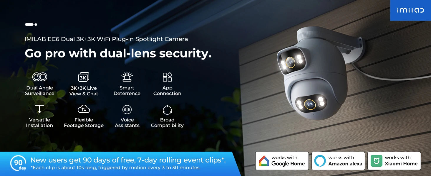 IMILAB EC6 Dual 10MP Outdoor WiFi Security Camera