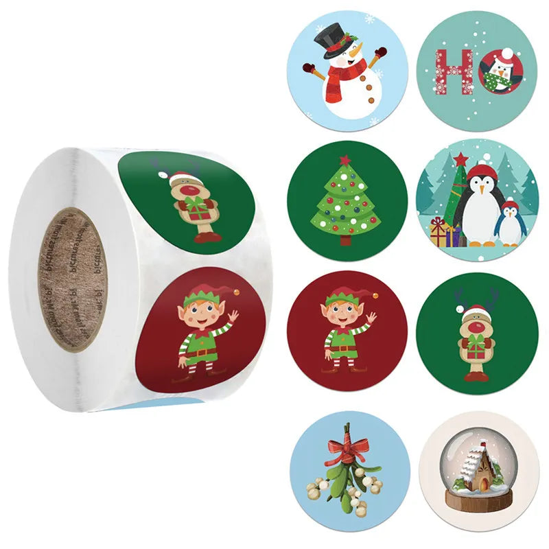 500pcs Round Kraft Thank You Stickers for Gifts and Packaging