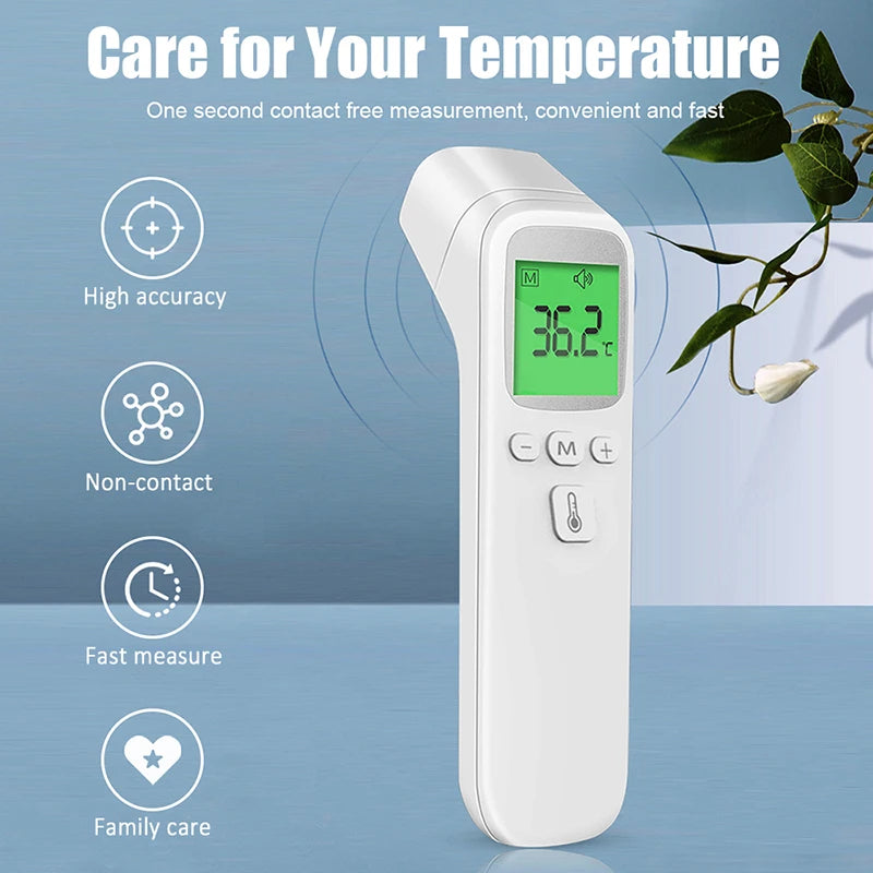 AiQUE Infrared Thermometer Digital LCD Body Measurement Kids Adult Fever IR Children Non-Contact Termometro 
