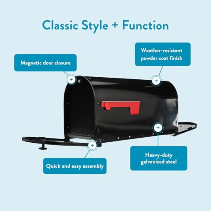 Large Capacity Double Door Mailbox – Secure Iron Outdoor Mailbox