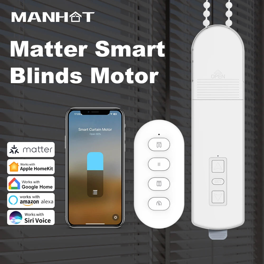 Matter Roller Blind Chain Motor - Plug Options