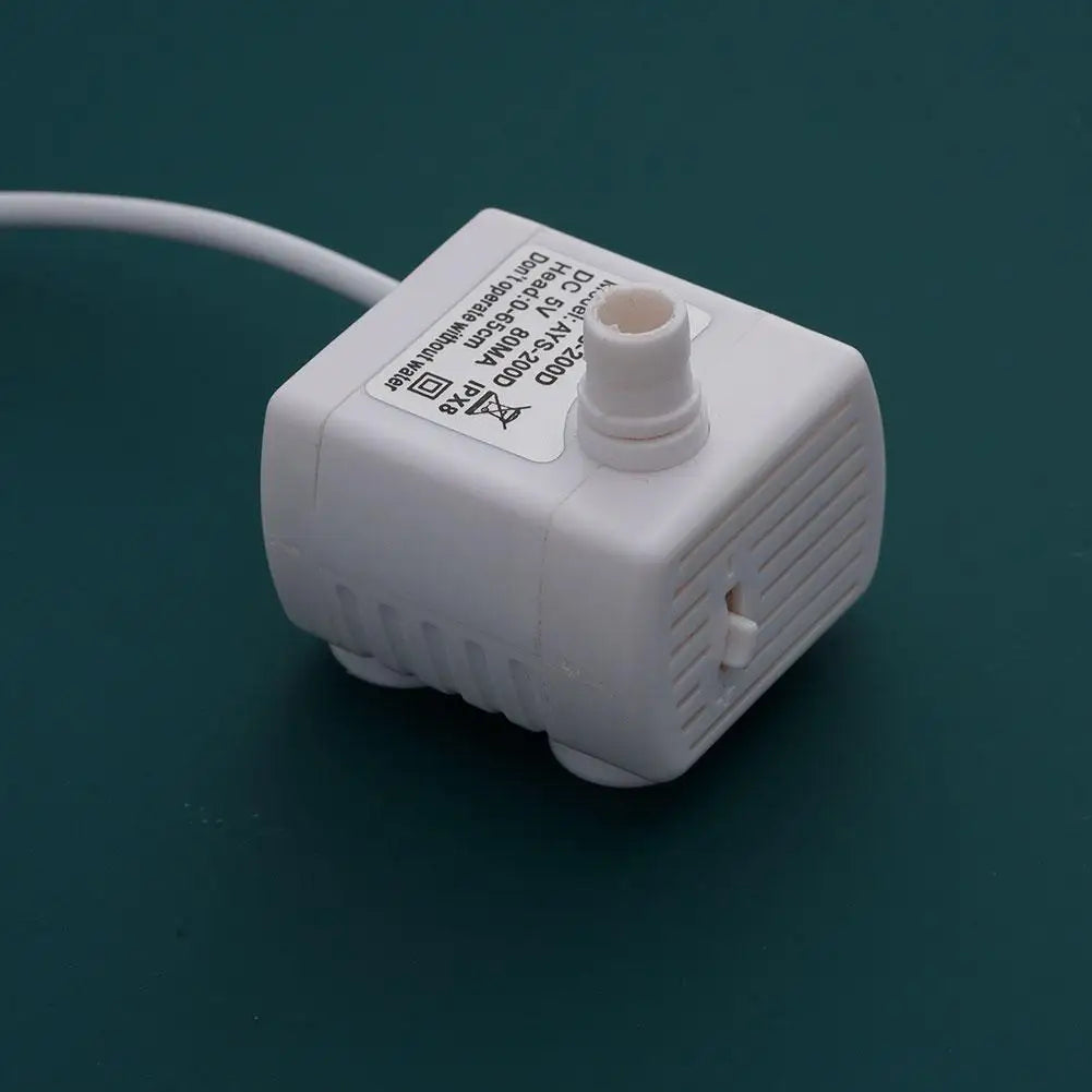 Pompă silențioasă pentru fântână de apă pentru animale de companie, cu protecție împotriva funcționării în gol, alimentare USB, motor mini fără perii DC, pompă pentru dozatorul de apă al pisicii