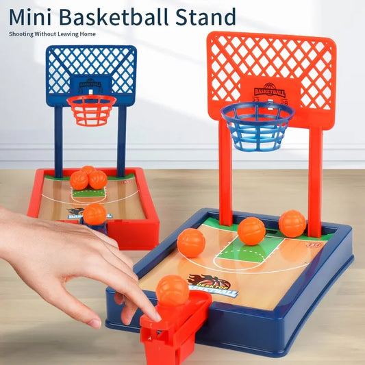 Basketballspiel. Mini-Desktop-Tisch-Tragbares Reise- oder Bürospielset für drinnen oder draußen. Lustiges Sport-Neuheitsspielzeug oder Geschenk