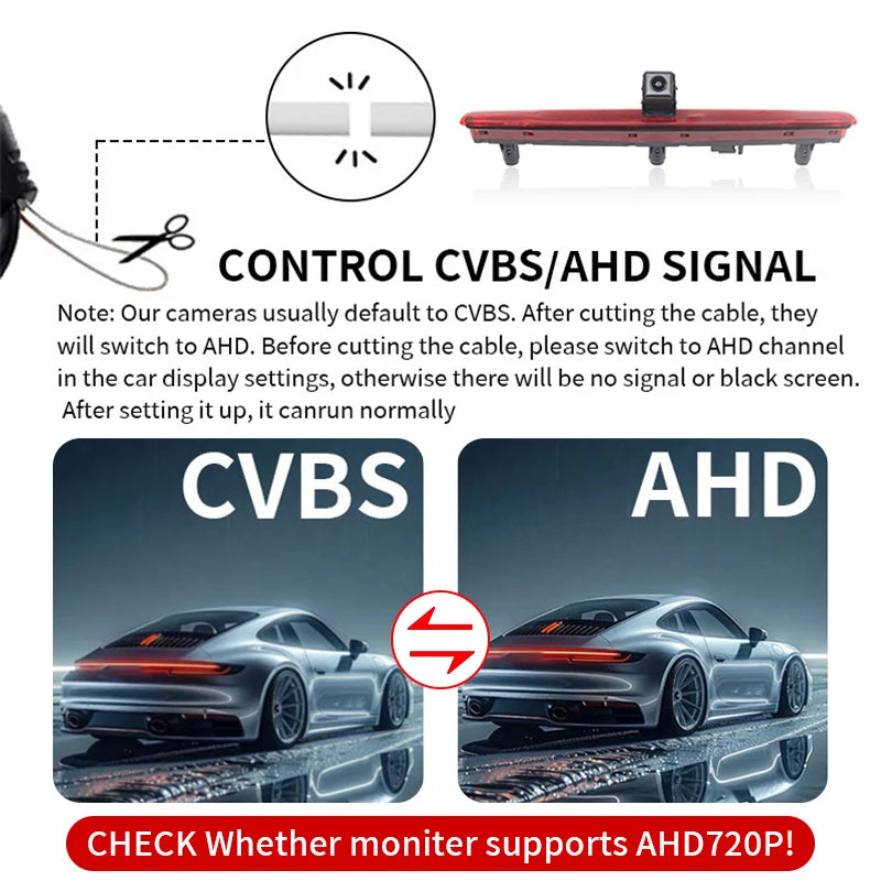 170° Wide Angle Brake Light Reverse Camera for VW T5 Transporter
