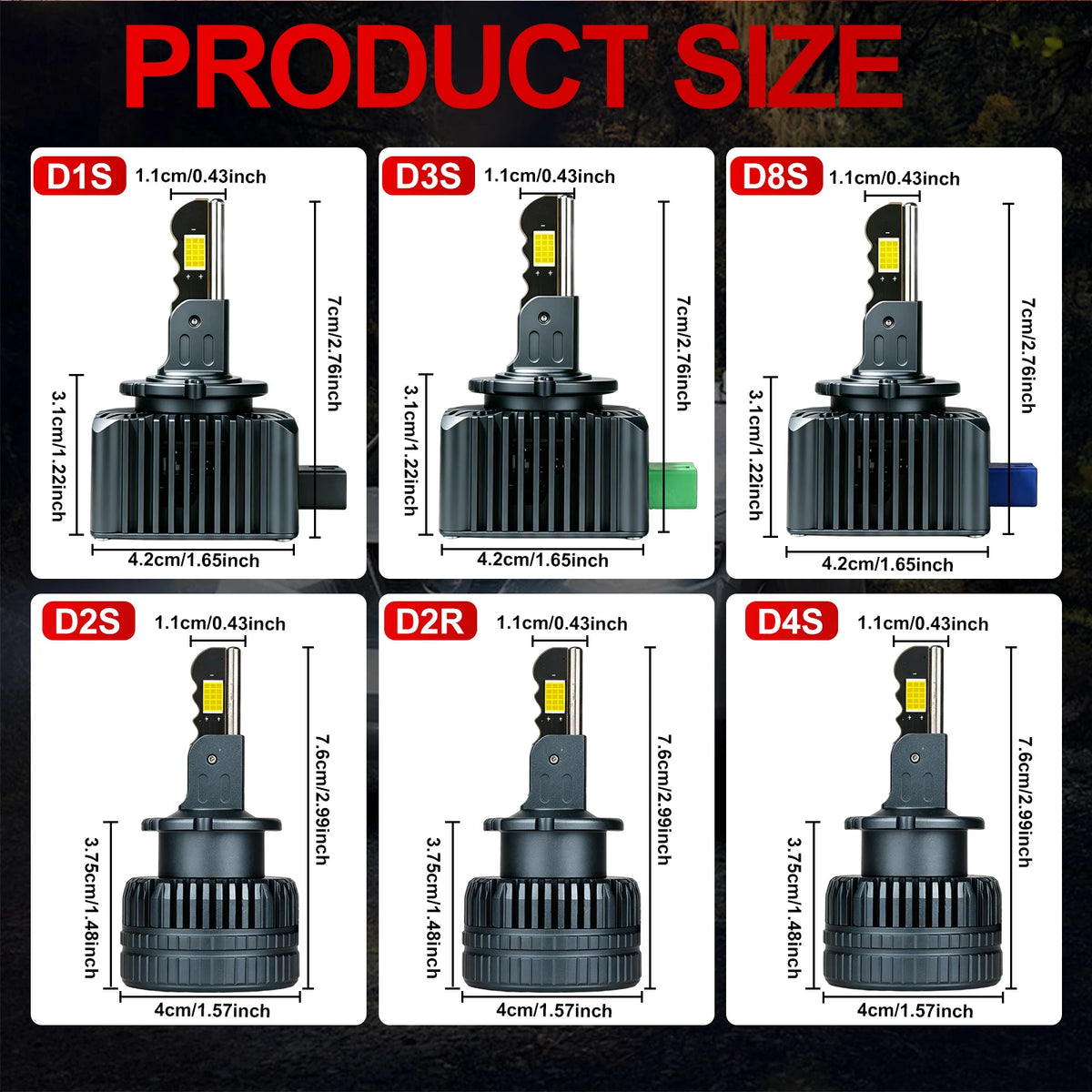 6000 K LED Headlight Replacement Bulb Options