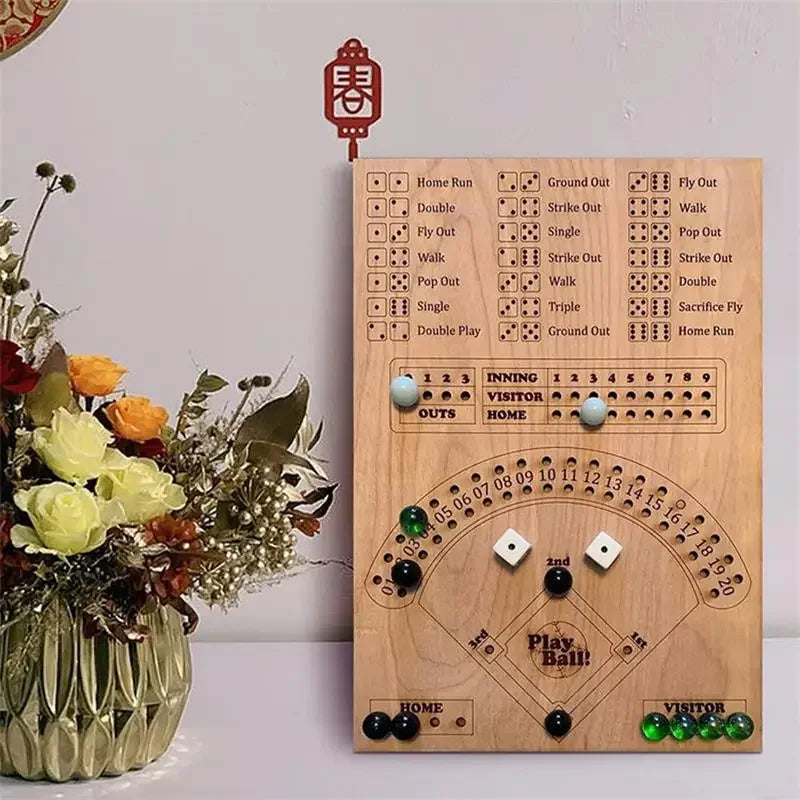 Wooden Baseball Dice Board Game - Set Options