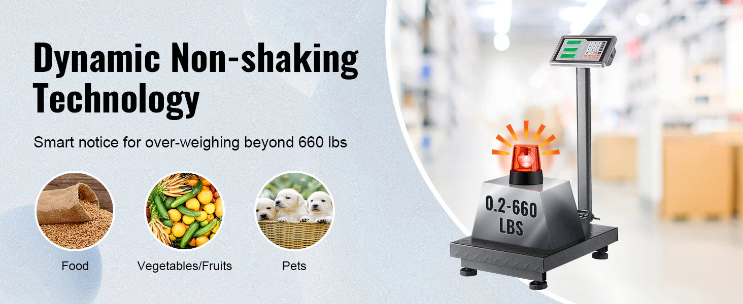 Digital Platform Scale 660 lbs High Accuracy Price Computing Display