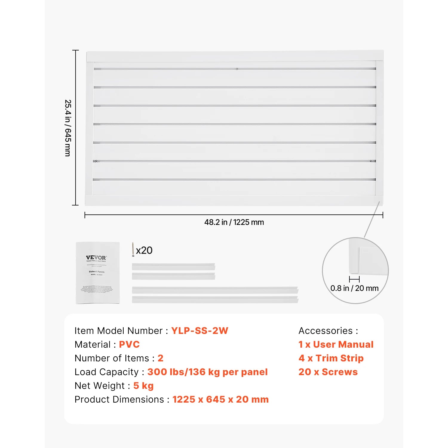 PVC Slatwall Panels for Garage Storage 8–32 sq.ft Modular System