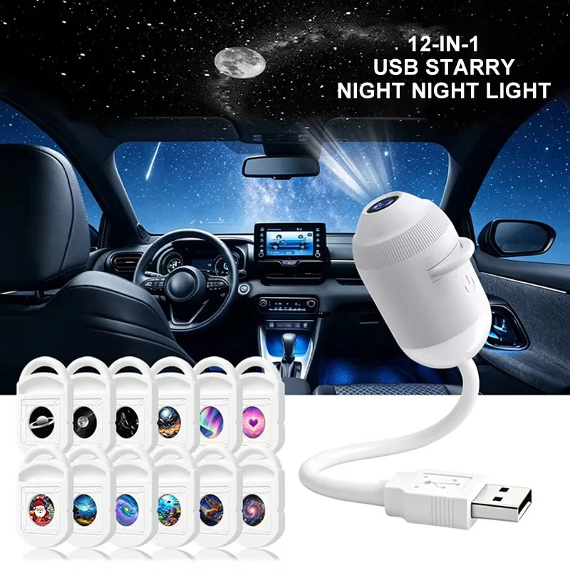 USB Stjernehimmel Projektor Natlys