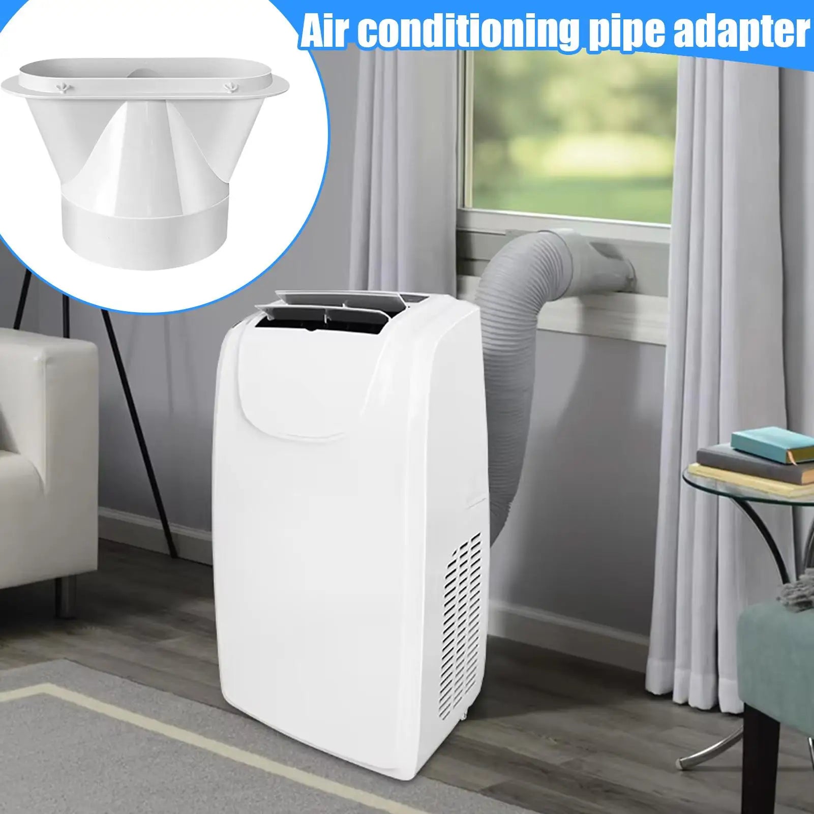 Portable Air Conditioner Hose Adapter Flat Window Tube Coupler Air Conditioner Exhaust Hose Coupler for 130mm/150mm Diameter ﻿