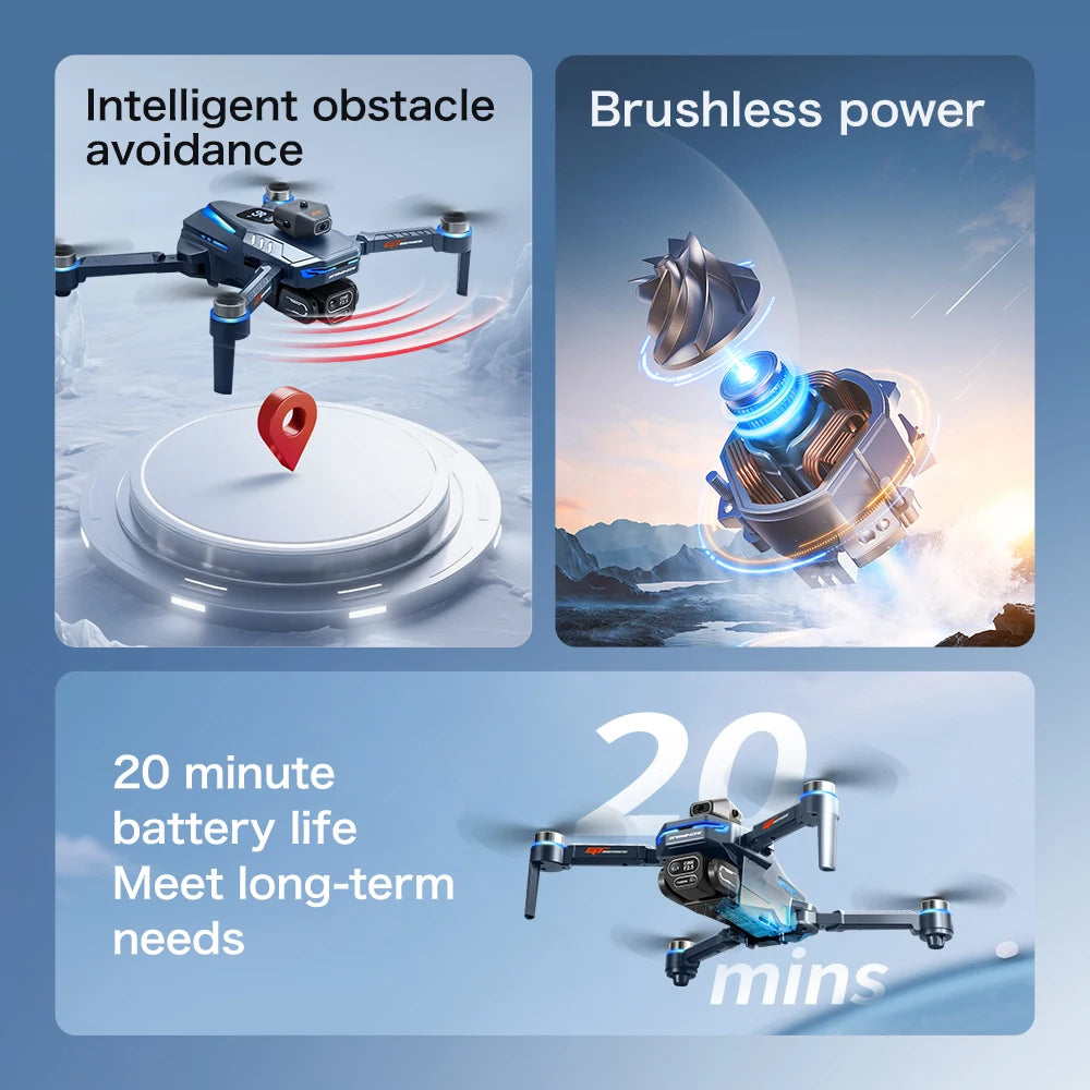 Lenovo GT8 8K Camera Drone with Screen, 3 Cameras & 3000m Range