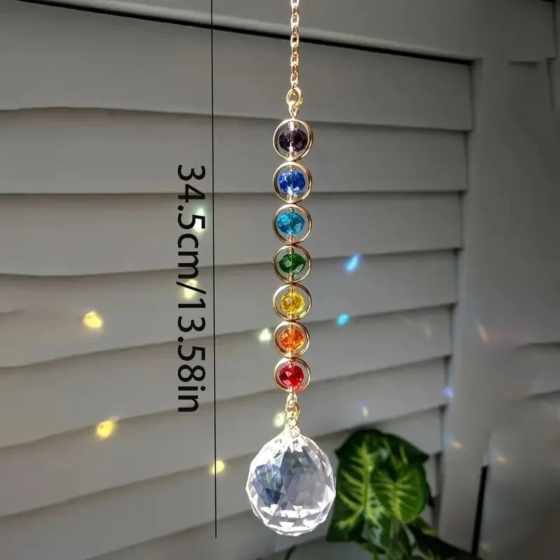 Colorful Crystal Sun Catcher Rainbow Maker with Hanging Chain