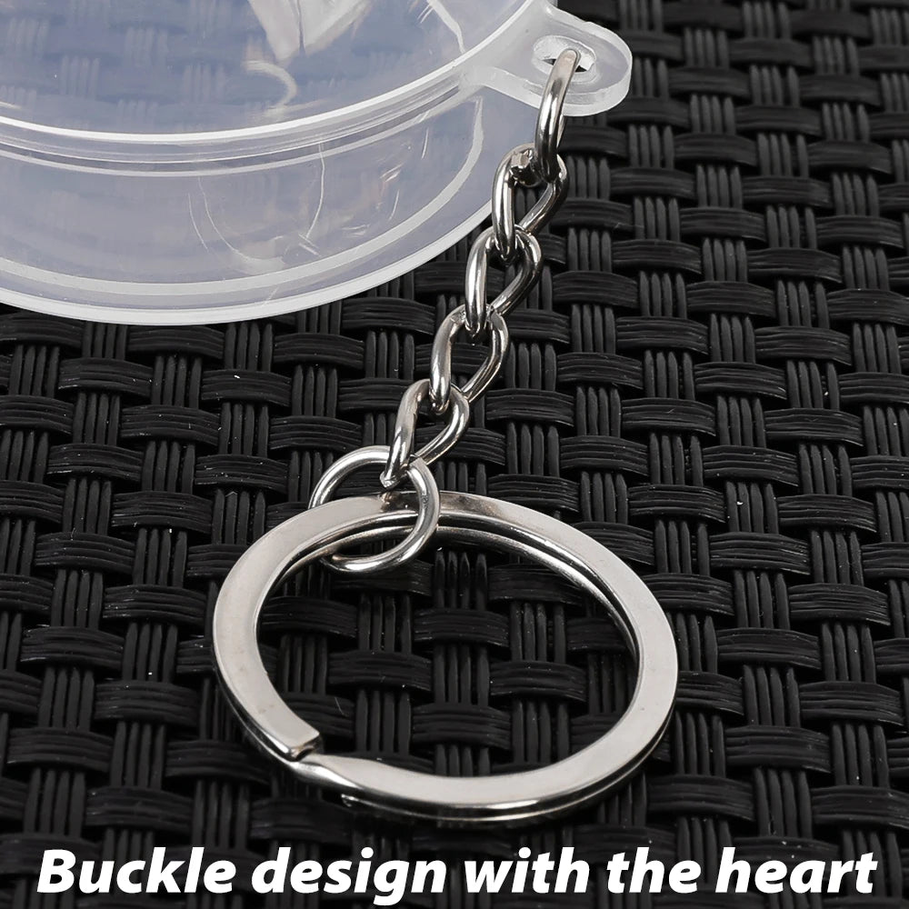 Transparent Table Tennis Ball Case with Keychain