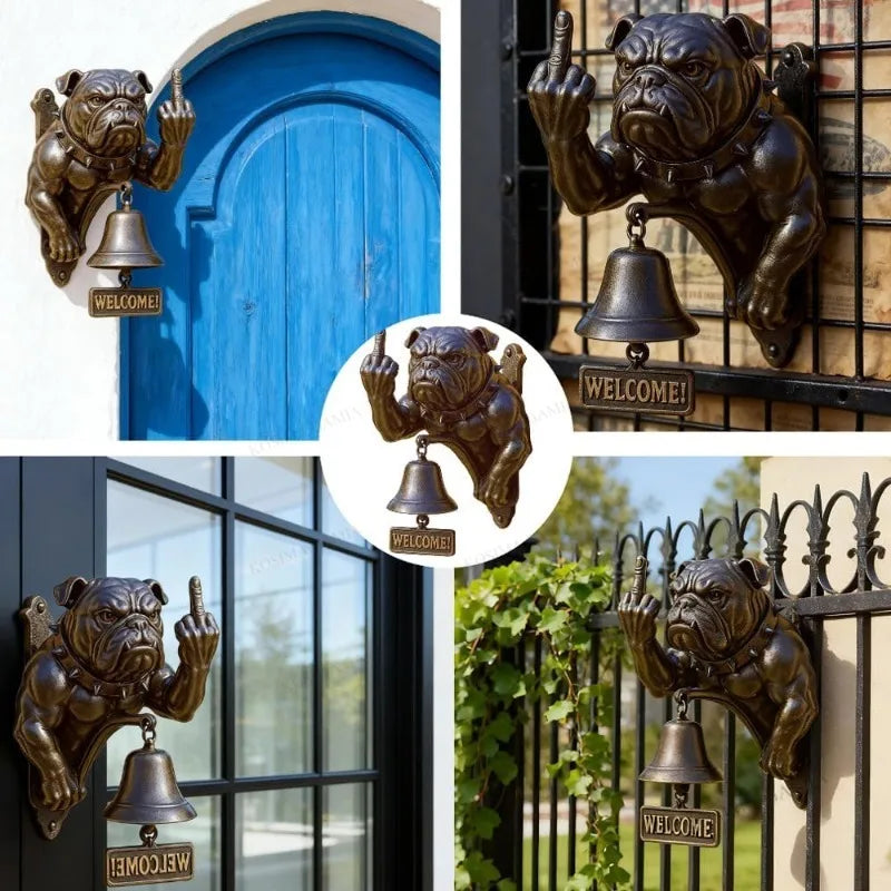 Bulldog Doorbell with Hanging Bell for the Front Door