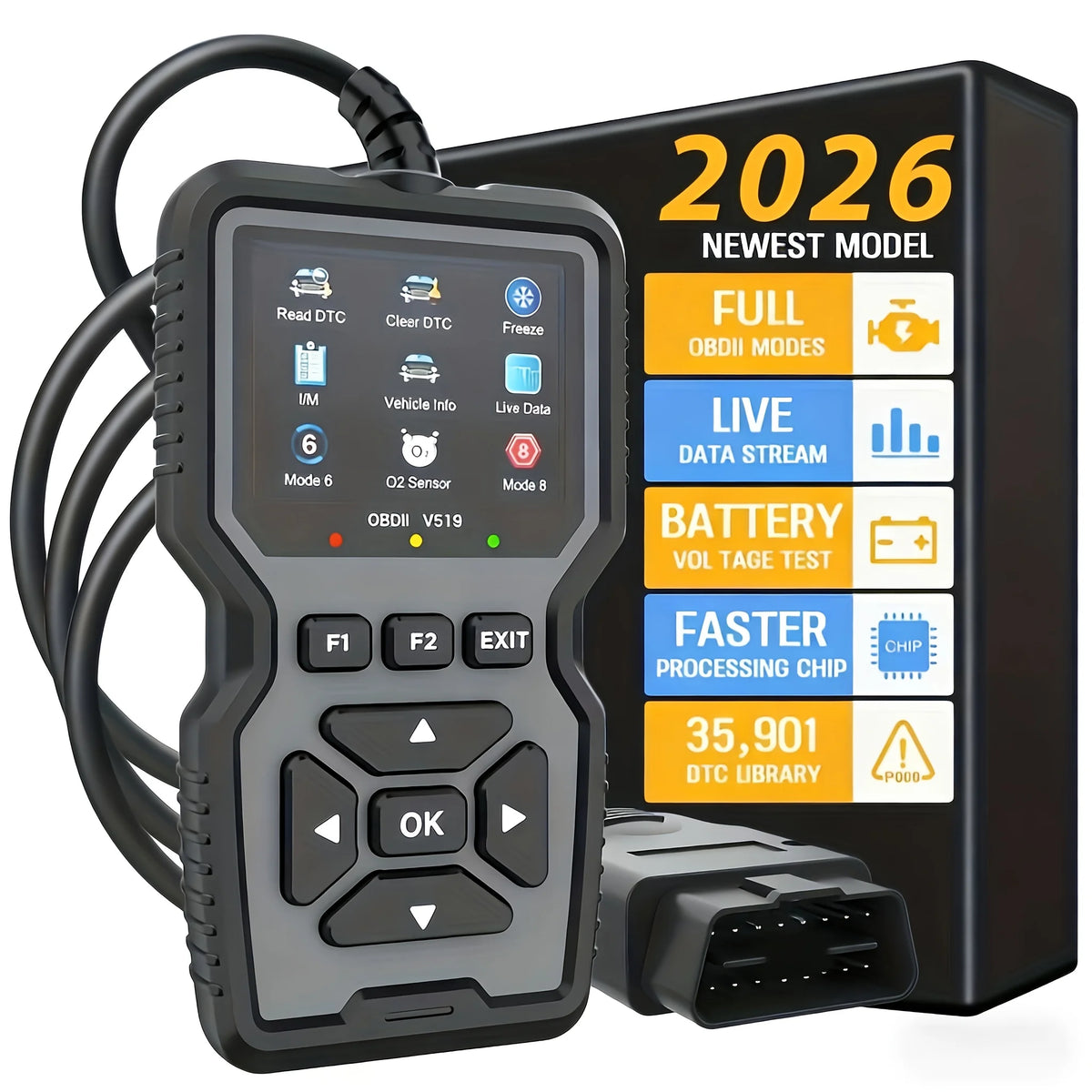 V519 Wired OBD-II Diagnostic Scanner