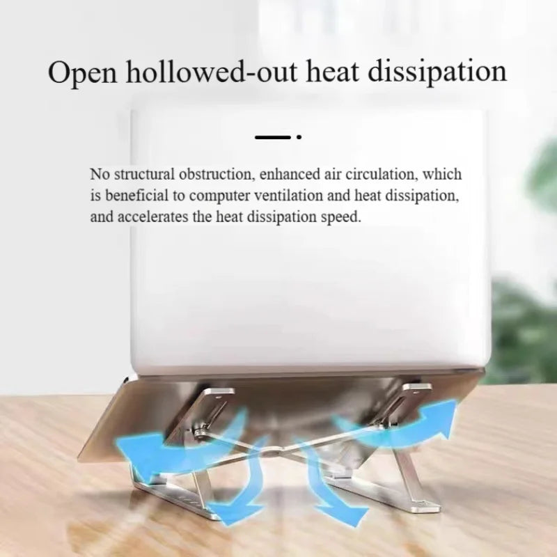 Foldable Aluminium Laptop Stand with Six Height Settings