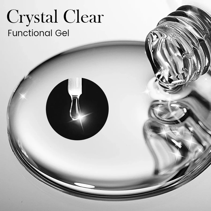 Gel de refuerzo para uñas con base y capa superior de larga duración