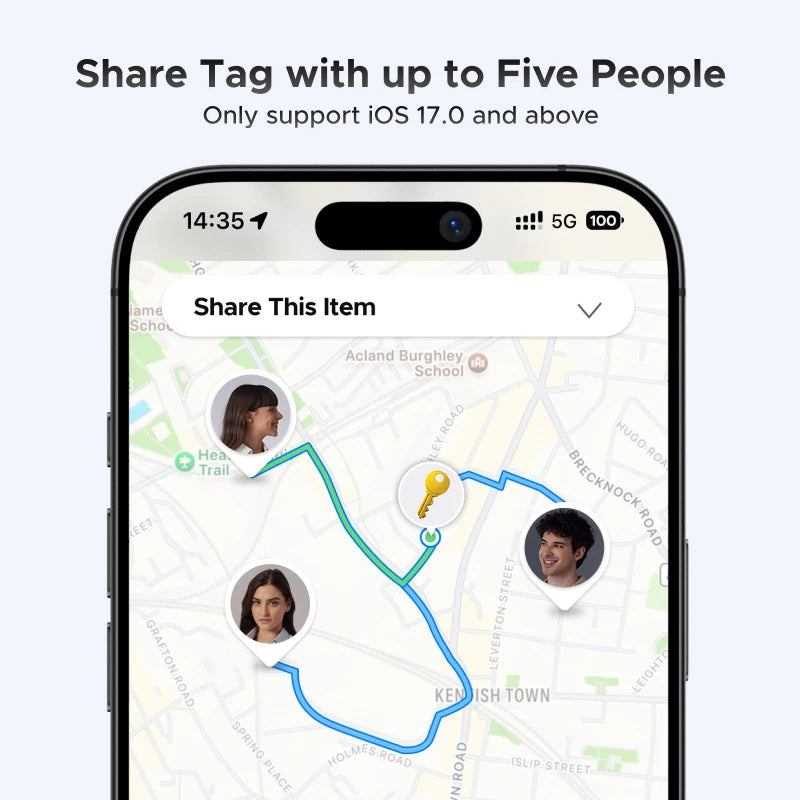 UGREEN Smart Bluetooth Tracker, Keys Finder Item Locator SmartTag Up to 2 Year Battery Phone Finder For Apple Find My (only IOS) 