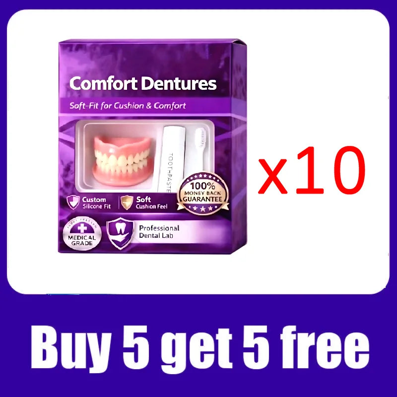 Conjunto de capas cosméticas dentárias temporárias em silicone