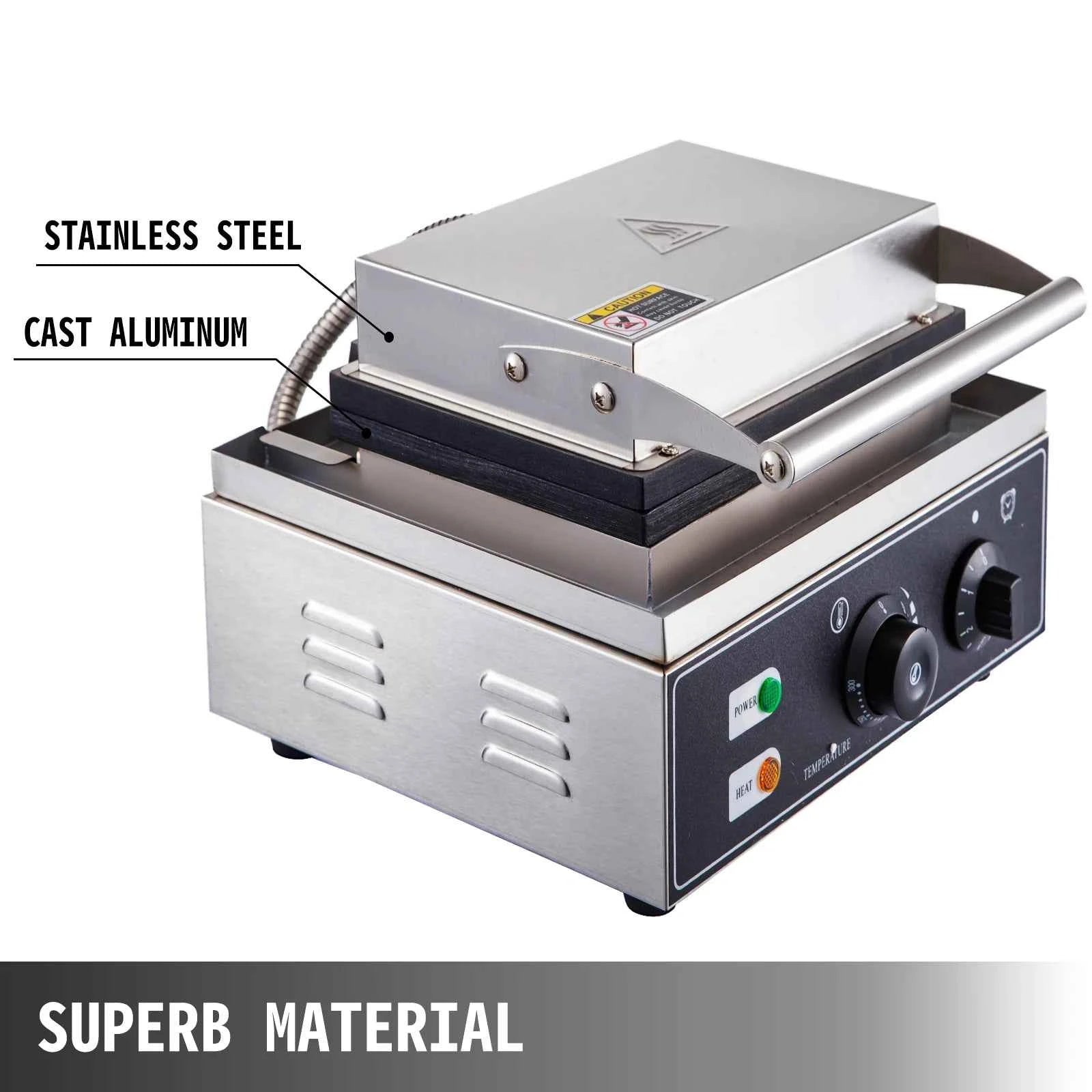 SucceBuy 6 Hole Electric Sweet Donut Maker Stainless Steel Non Stick Commercial Donut Waffle Cookies Gaufriers Kitchen Appliance