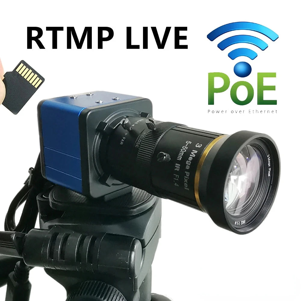 Telecamera POE Zoom con WiFi e capacità di streaming 5MP