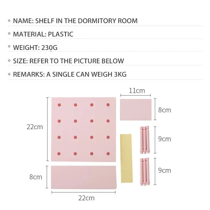 Plastic Pegboard Wall Organiser, Colour Options