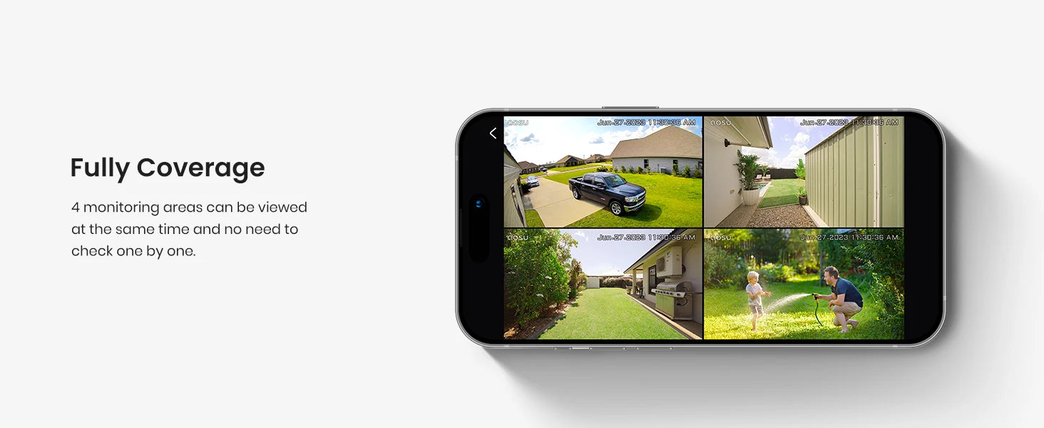DEKCO 3MP Solar Security Camera System, 4-Camera Kit