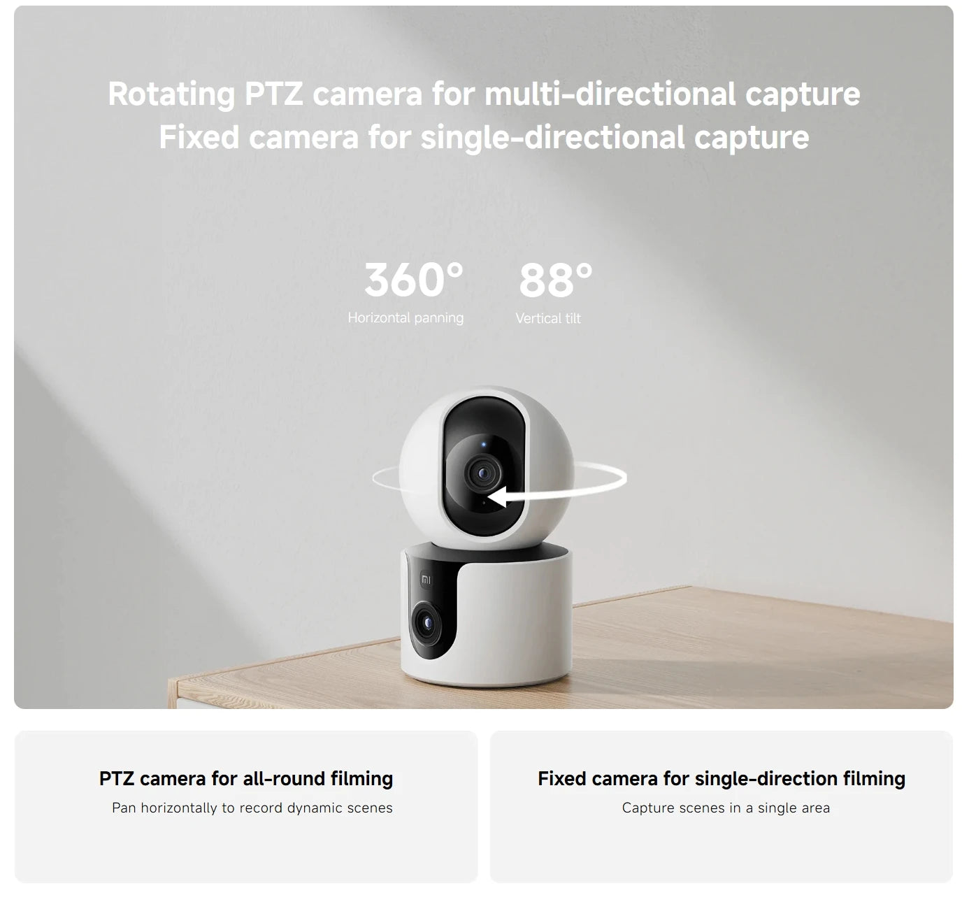Xiaomi C300 inteligentná kamera s dvojitou šošovkou 360° AI WiFi 6 domáca bezpečnosť