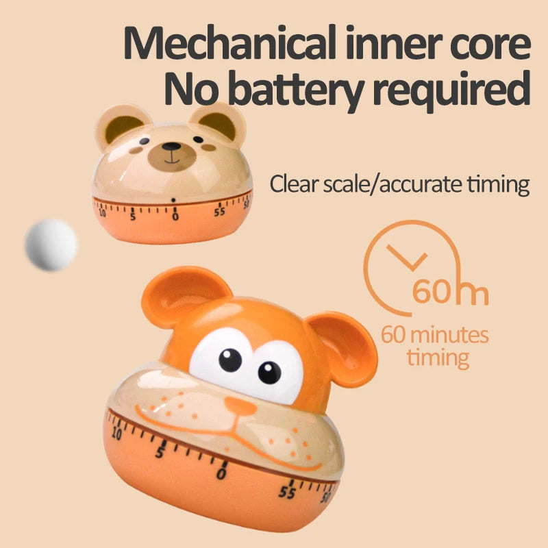 Cartoon Mechanical Kitchen Timer, 55 Minutes