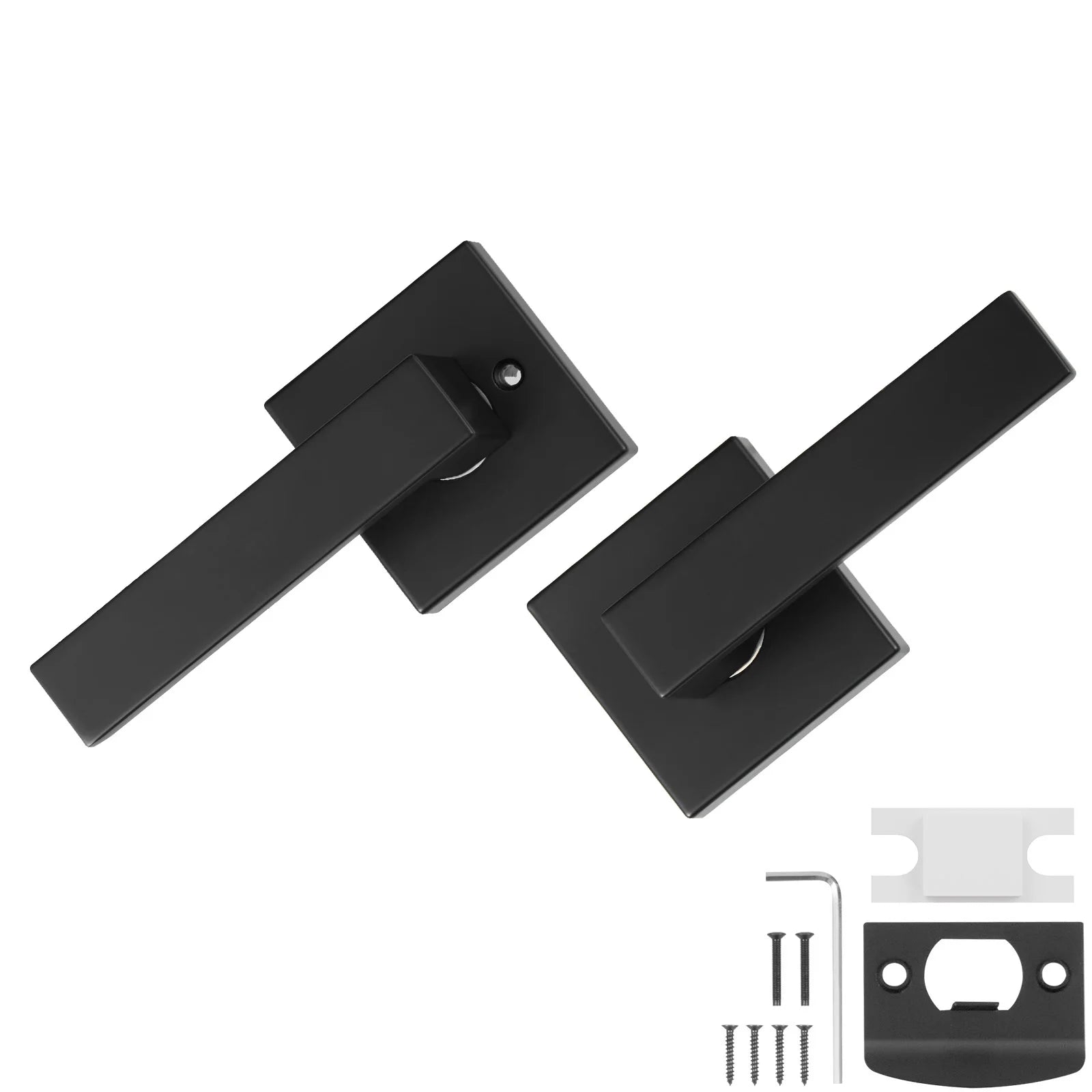 Universal Passage Door Handle – Reversible Matte Black Lever
