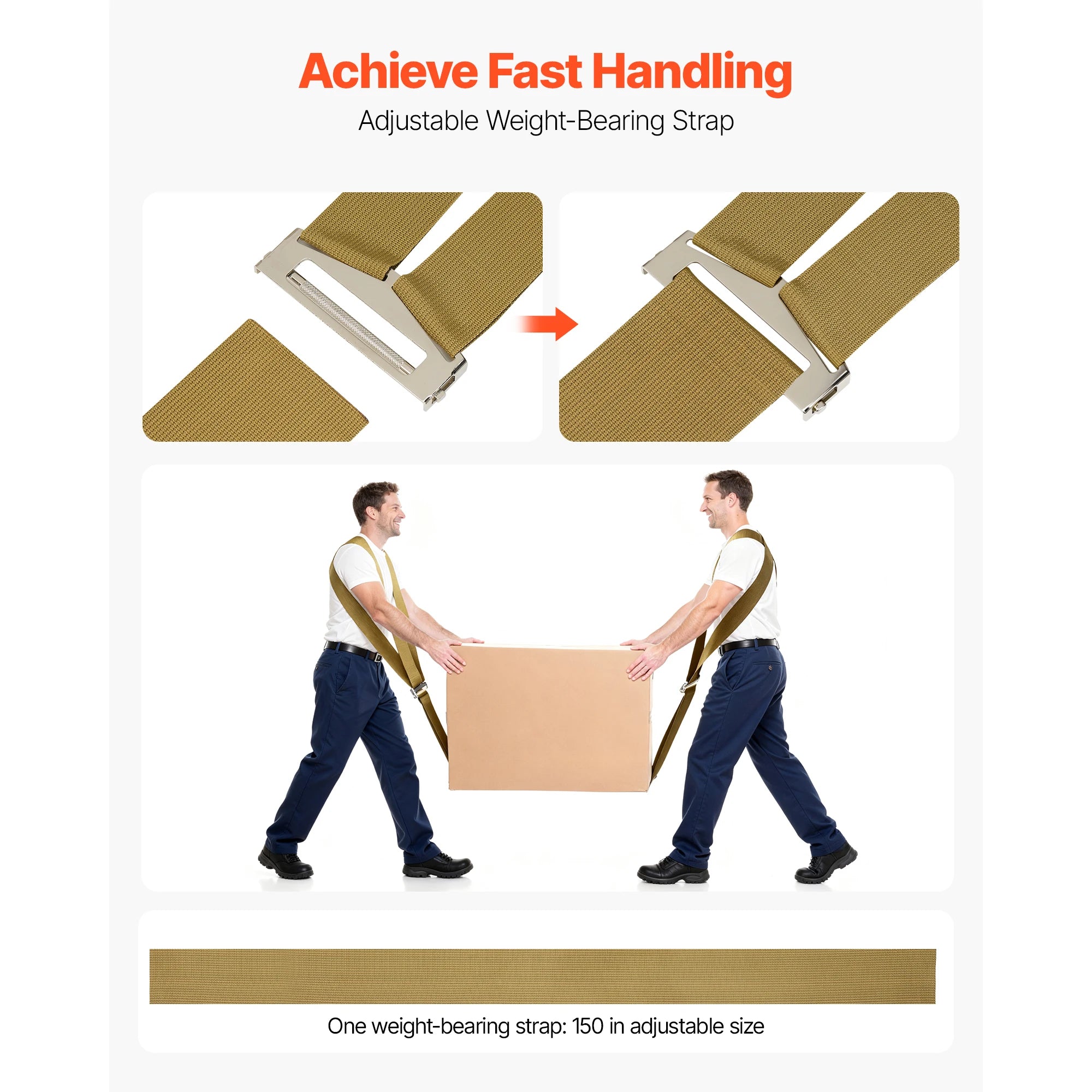 1000lbs Moving Straps with Shoulder Harness for Furniture Lifting