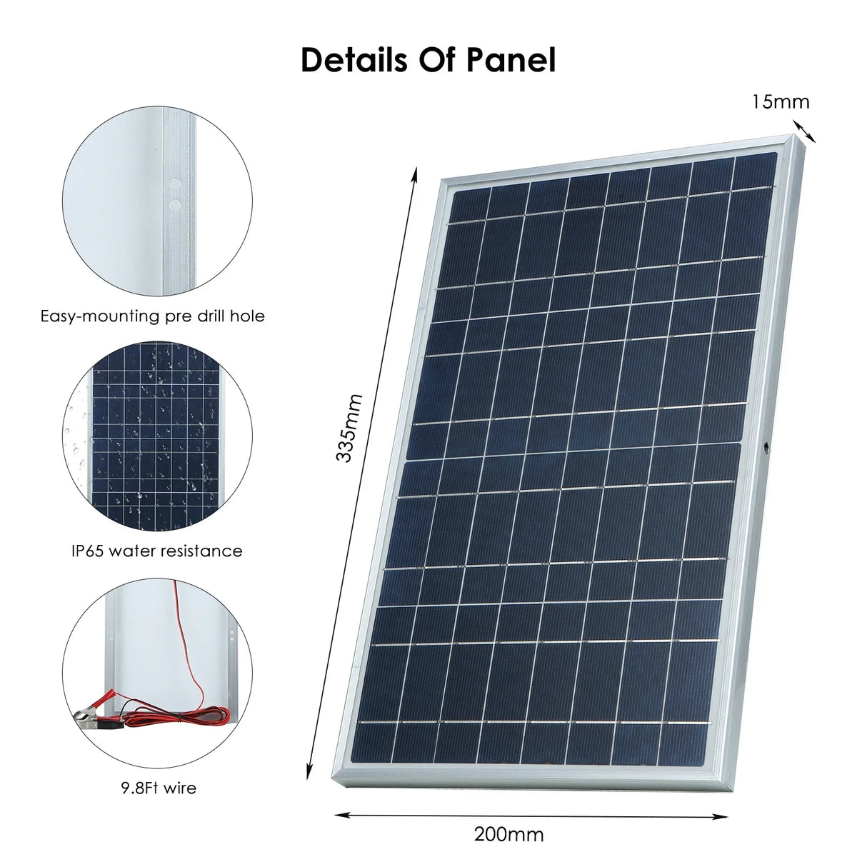 100A Solar Panel Kit Complete12V Polycrystalline Power Portable Outdoor Rechargeable Solar Cell Solar Generator for Home