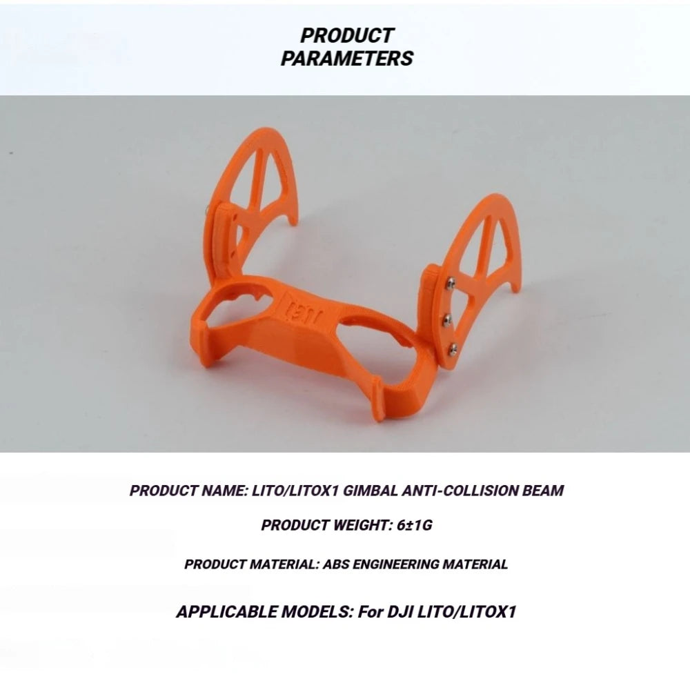 Accessoires de protection pour nacelle de DJI LITO X1/1 imprimés en 3D, barre anti-collision en ABS et barre de protection de l’objectif du drone