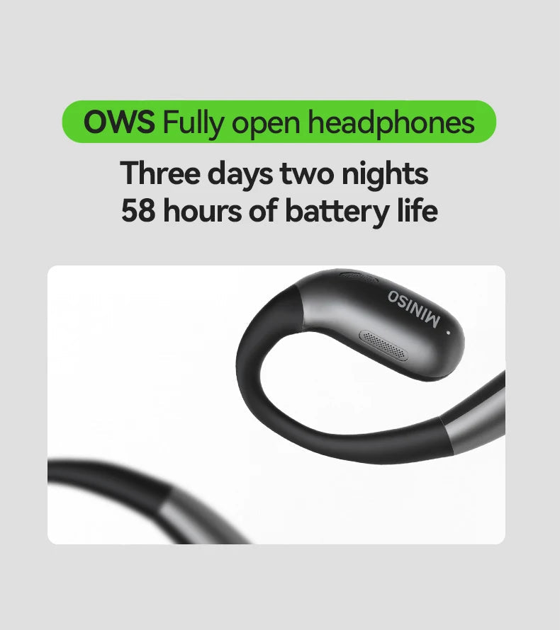 [AI Translator Earphone]MINISO X28 Wireless Headphones Bluetooth 5.4 HiFi IPX5 Waterproof Sports Bass Powerful 16H Battery Life 