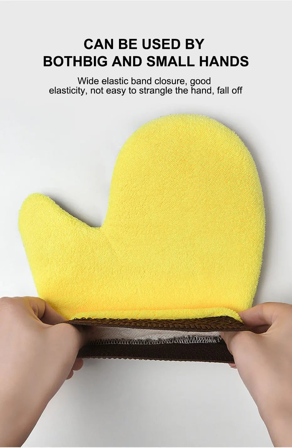 SEAMETAL Microfiber Car Washing Glove Double-Faced Thickened Coral Fleece Cleaning Brush Gloves Car Detailing Cleaner Care Tool 